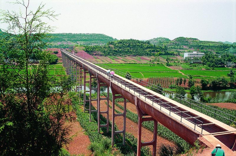 麻子灘水庫會龍渡槽